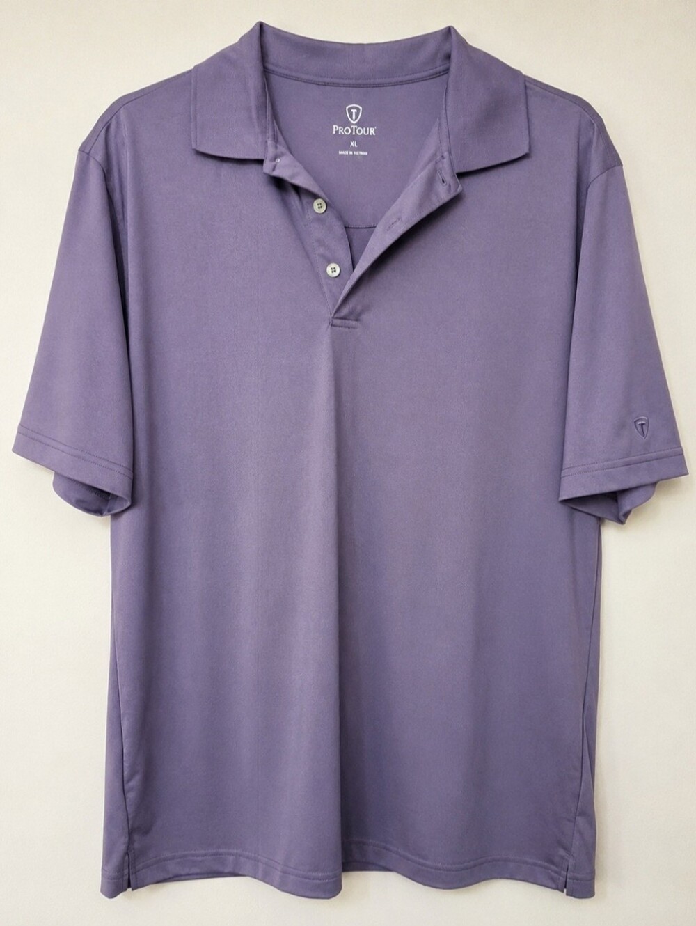 Pro Tour CoolPlay Men's L Purple Golf Polo Shirt Polyester Performance